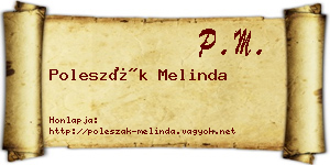 Poleszák Melinda névjegykártya